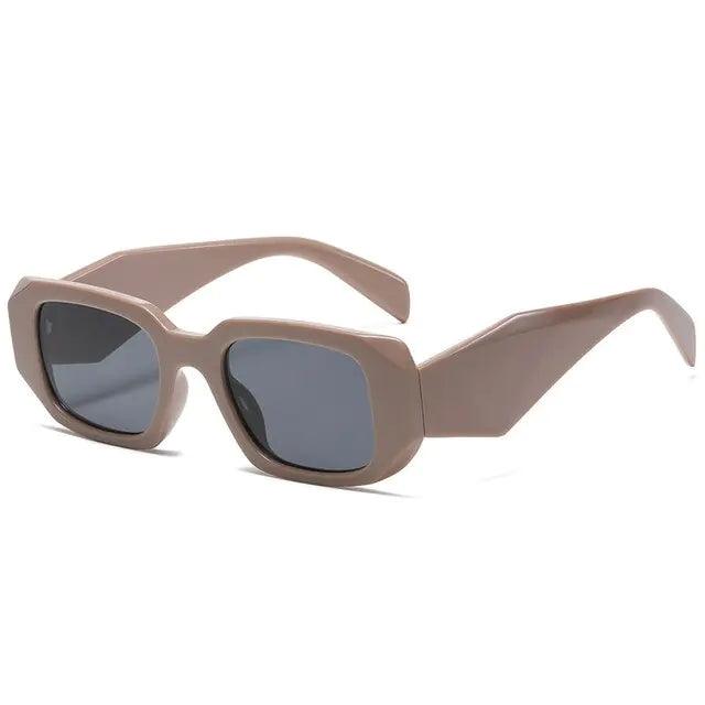 Small UV400 Polygon Rectangle Sunglasses - Sí Fashions