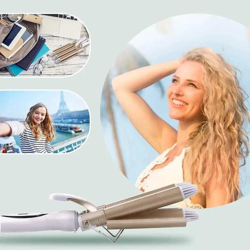 Electric Triple Barrel Curling Iron - Sí Fashions