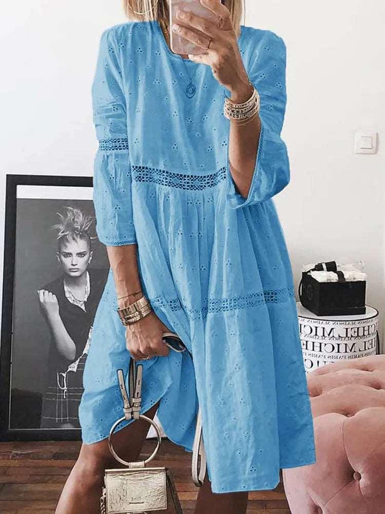 Boho Midi Dress Women Sexy Backless Dress - Sí Fashions