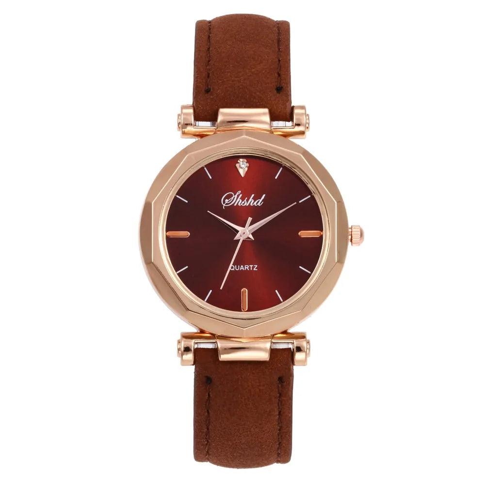 Fashion Women Leather Casual Quartz Watch - Sí Fashions