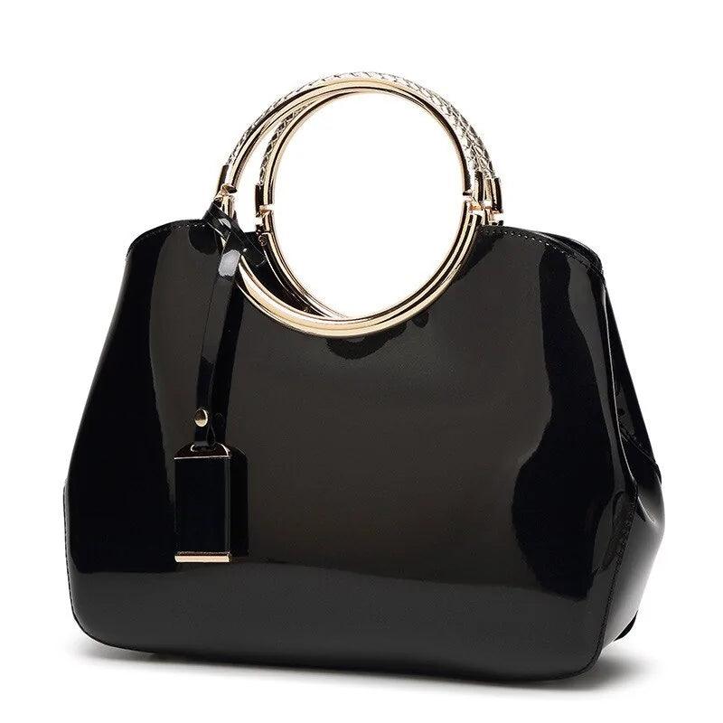 High Quality Patent Leather Tote Women's Bag - Sí Fashions