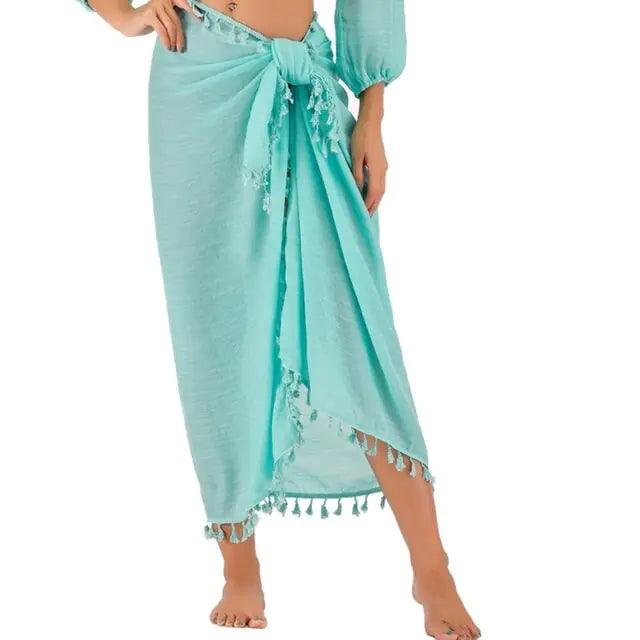 Womens Long Beach Cover Up Sarong - Sí Fashions