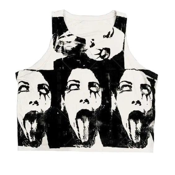 Unisex Summer Print Personality Bright Color Sleeveless Tank Top - Sí Fashions