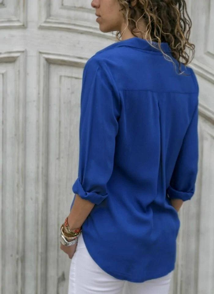 Women's Summer Chiffon Blouse | Long Sleeve and Several Colors