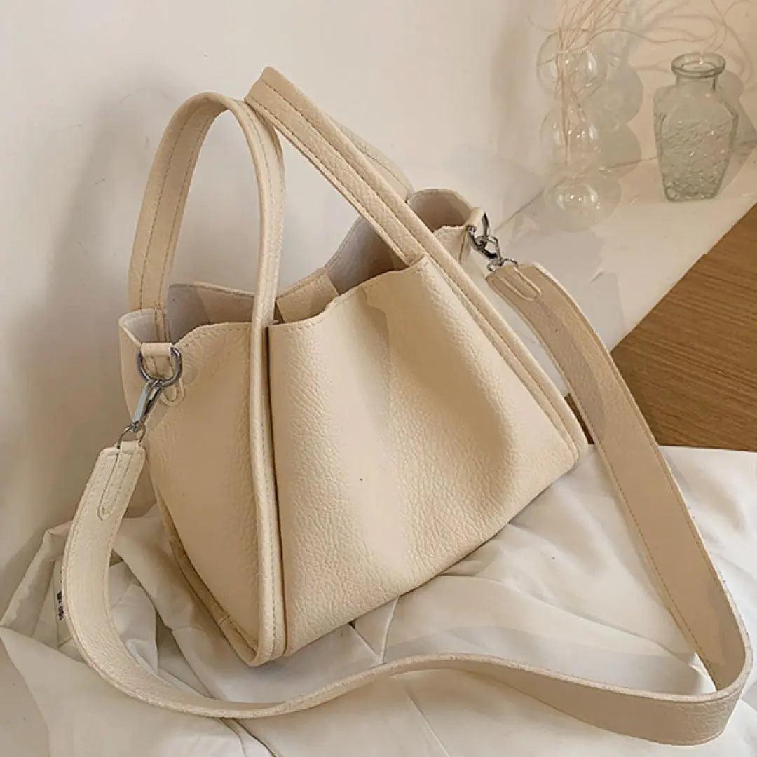 Petite Vegan Leather Handbag with Unique Handle Design - Sí Fashions