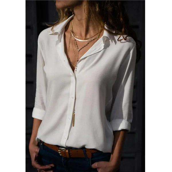 Women's Summer Chiffon Blouse | Long Sleeve and Several Colors