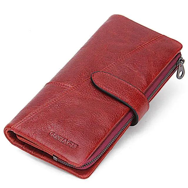 Women's Genuine Leather Long Wallet - Sí Fashions