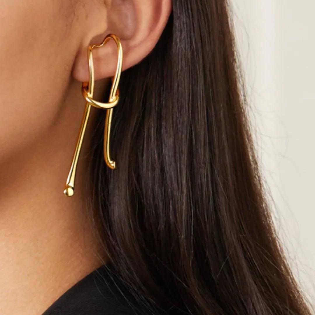 Mara Ear Cuffs: Modern Marvels in Gold-Plated Alloy - Sí Fashions