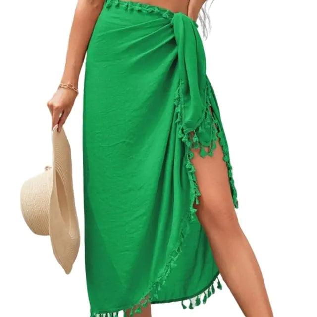 Womens Long Beach Cover Up Sarong - Sí Fashions