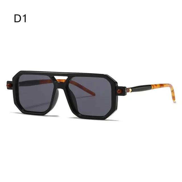 Retro Double Bridge Leopard Sunglasses - Sí Fashions