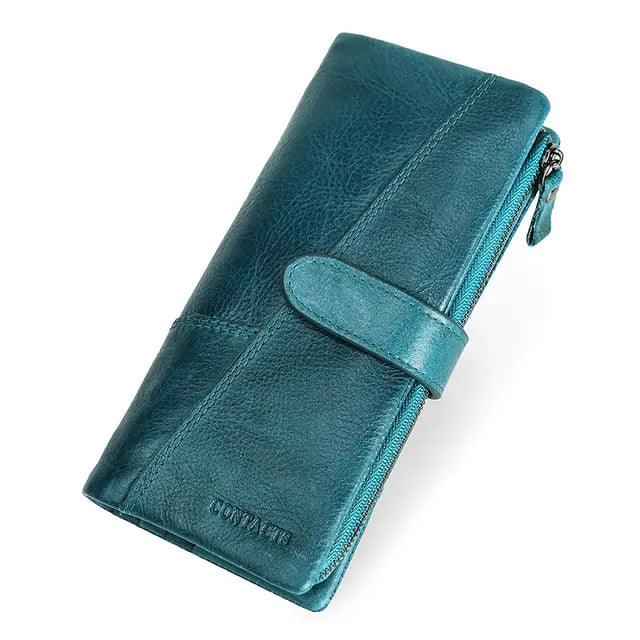 Women's Genuine Leather Long Wallet - Sí Fashions