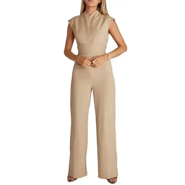 High-Waist Wide Leg Summer Jumpsuit - Sí Fashions