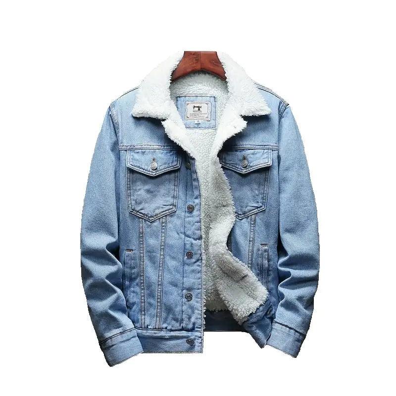 Men Light Blue Jean Jacket - Sí Fashions