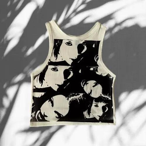 Unisex Summer Print Personality Bright Color Sleeveless Tank Top - Sí Fashions