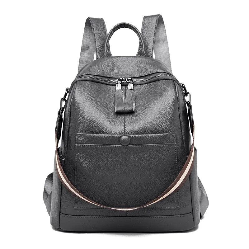 Women's Leather Backpack - Sí Fashions