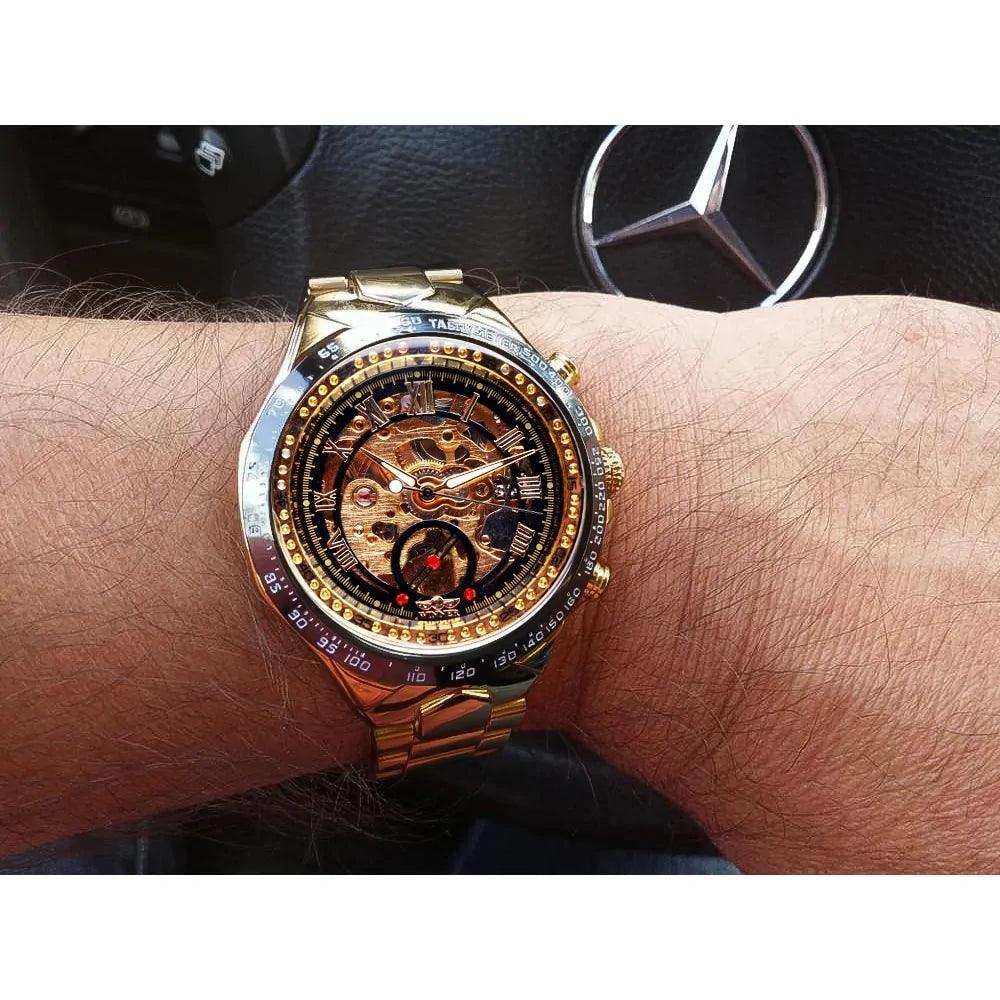 Men's Mechanical Sport Golden Watch - Sí Fashions