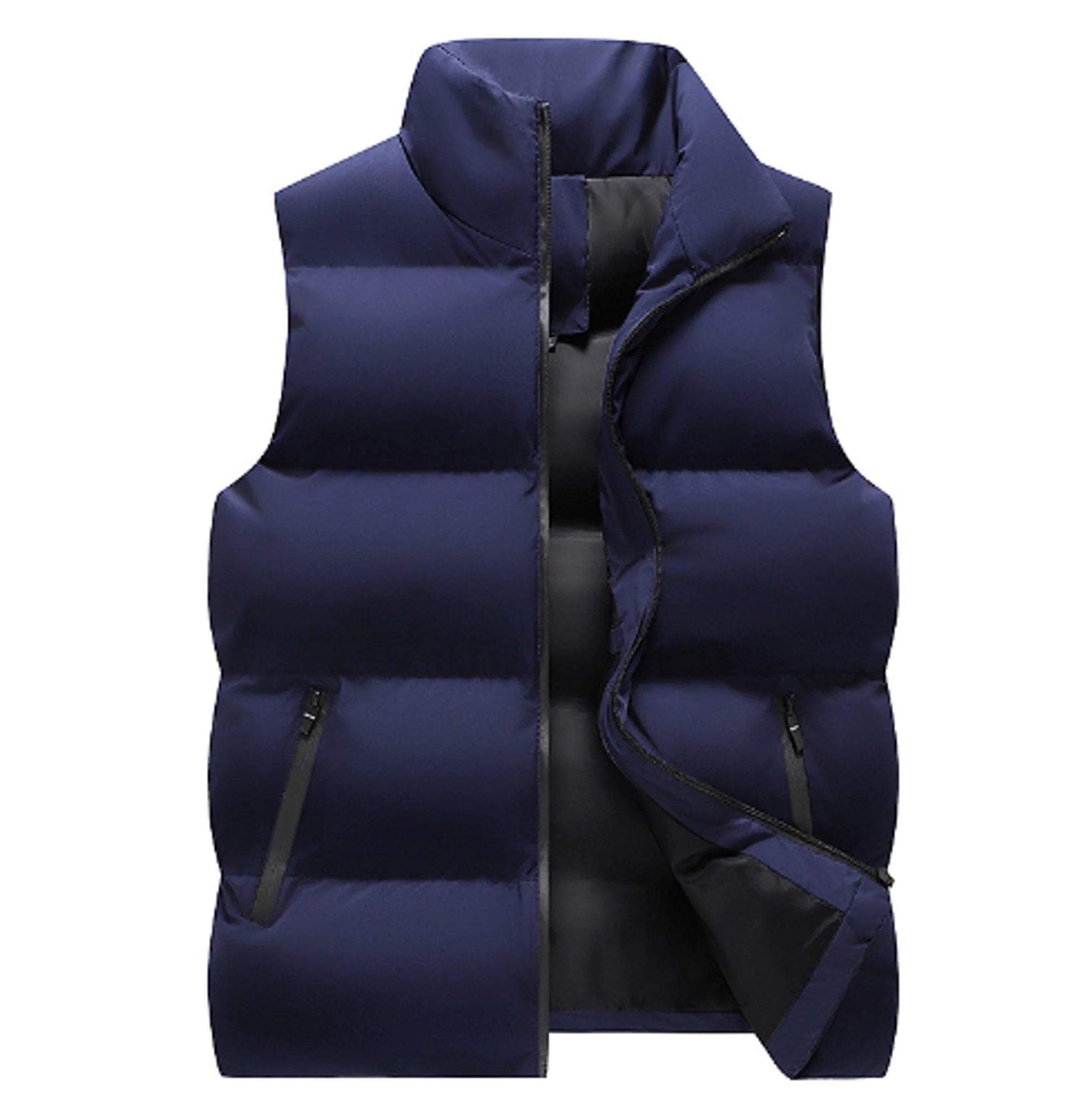 Neck Protection Zipper Cardigan Men Winter Coat - Sí Fashions