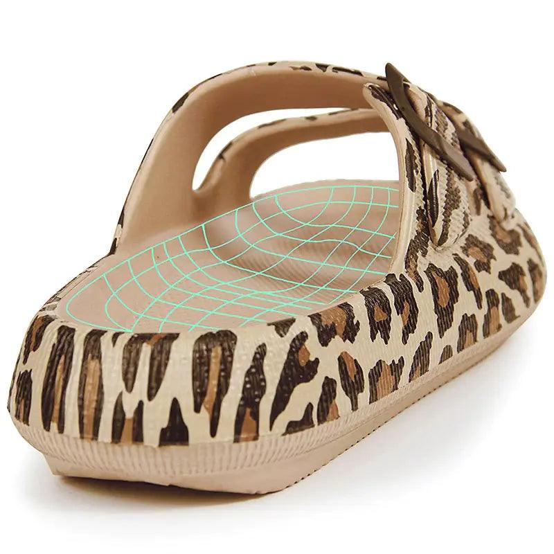 Leopard Soft Sole Pillow Slippers - Sí Fashions