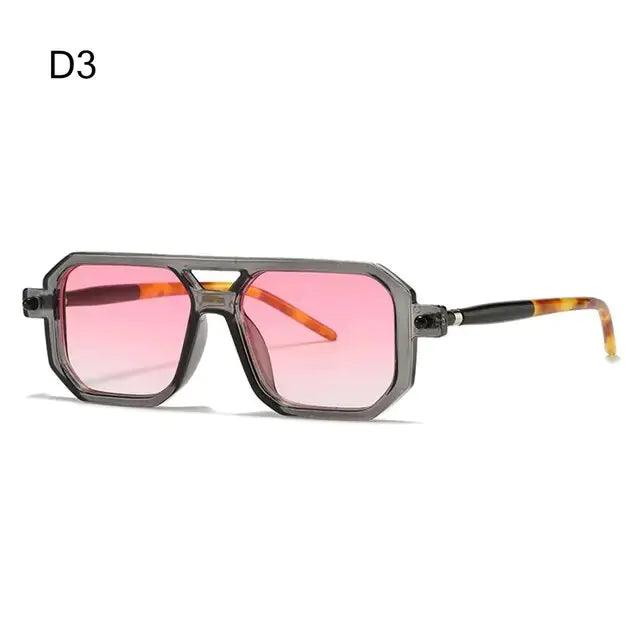 Retro Double Bridge Leopard Sunglasses - Sí Fashions