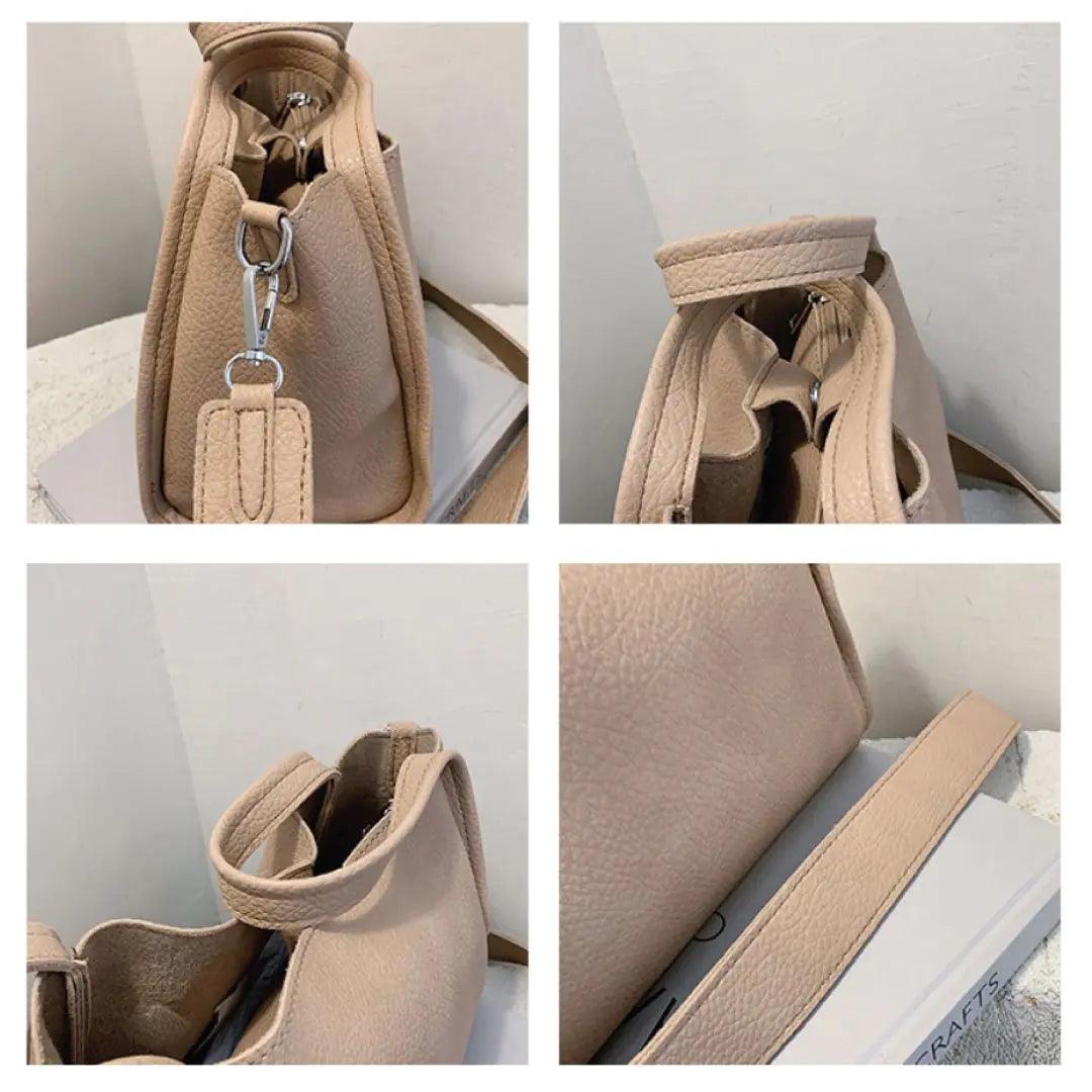 Petite Vegan Leather Handbag with Unique Handle Design - Sí Fashions