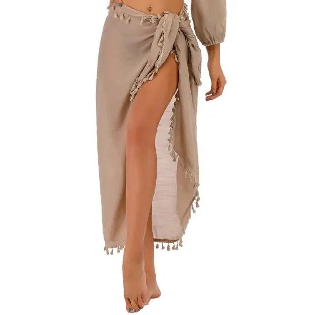 Womens Long Beach Cover Up Sarong - Sí Fashions