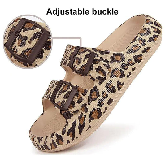 Leopard Soft Sole Pillow Slippers - Sí Fashions