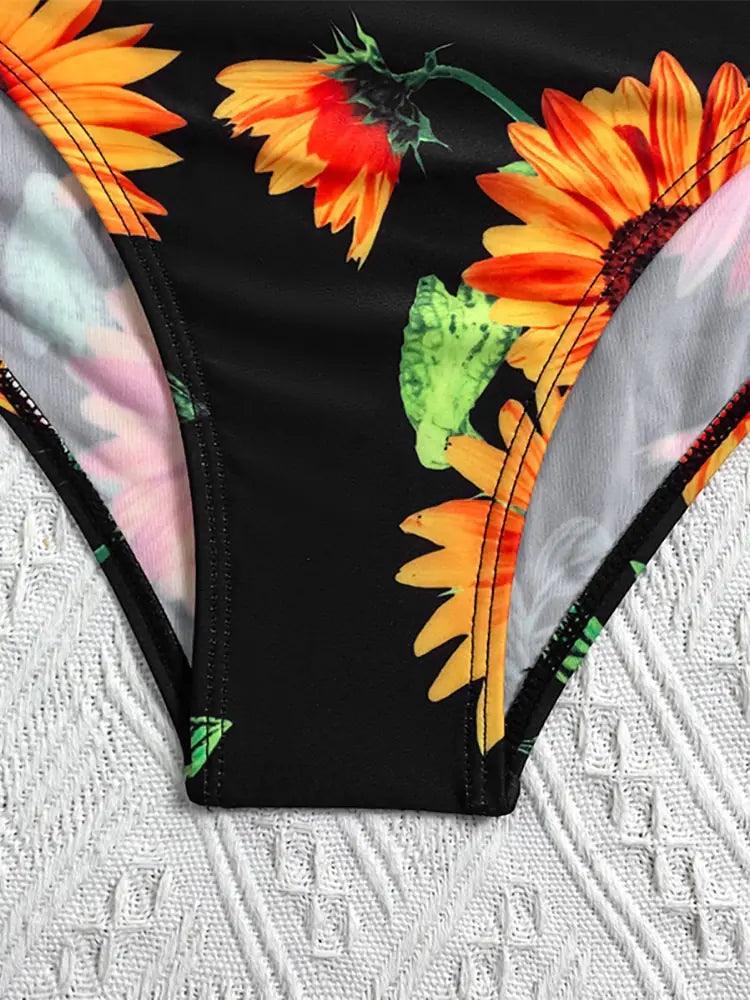 Floral High-Waist Bikini Set - Sí Fashions