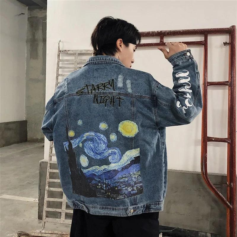 Van Gogh Starry Night Denim Jacket - Sí Fashions