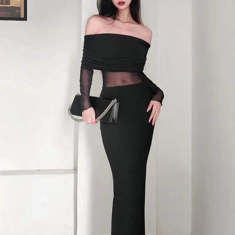 Elegant Off Shoulder Dress - Sí Fashions