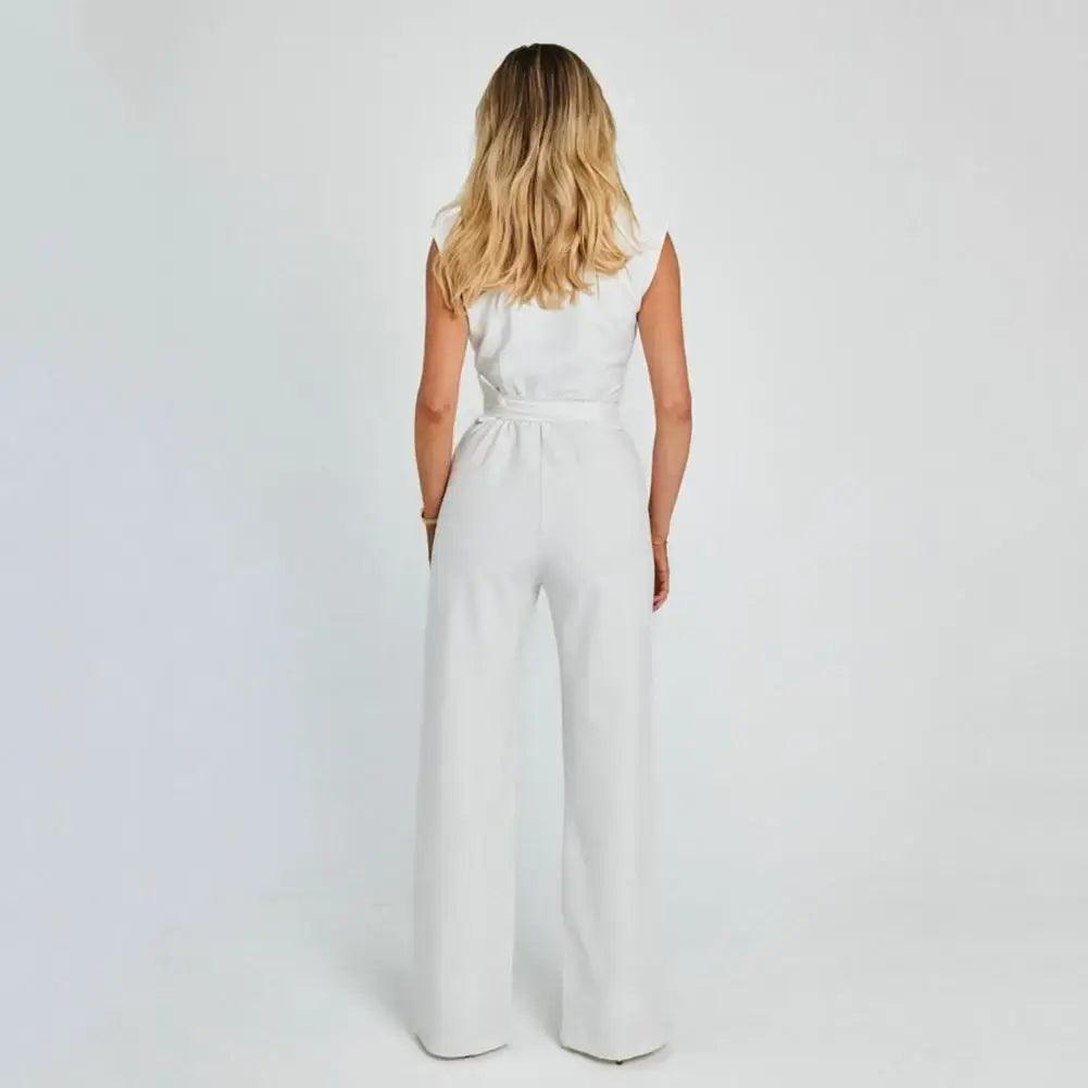 High-Waist Wide Leg Summer Jumpsuit - Sí Fashions