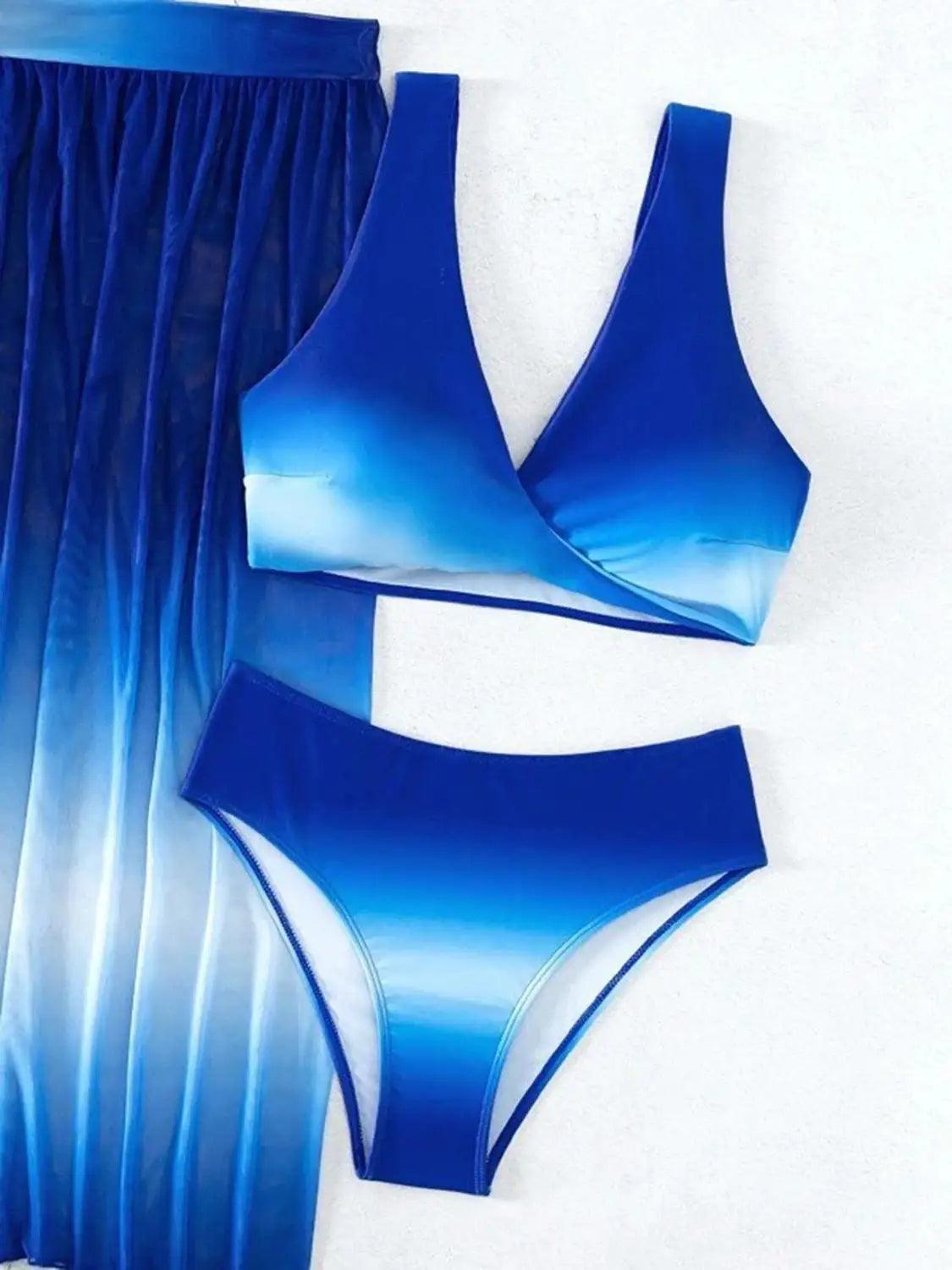 Wide Strap Three-Piece Swimsuit - Sí Fashions