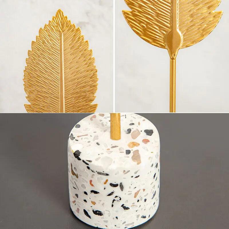 Nordic Gold Ginkgo Metal Leaves Sculpture - Sí Fashions