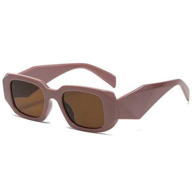 Small UV400 Polygon Rectangle Sunglasses - Sí Fashions