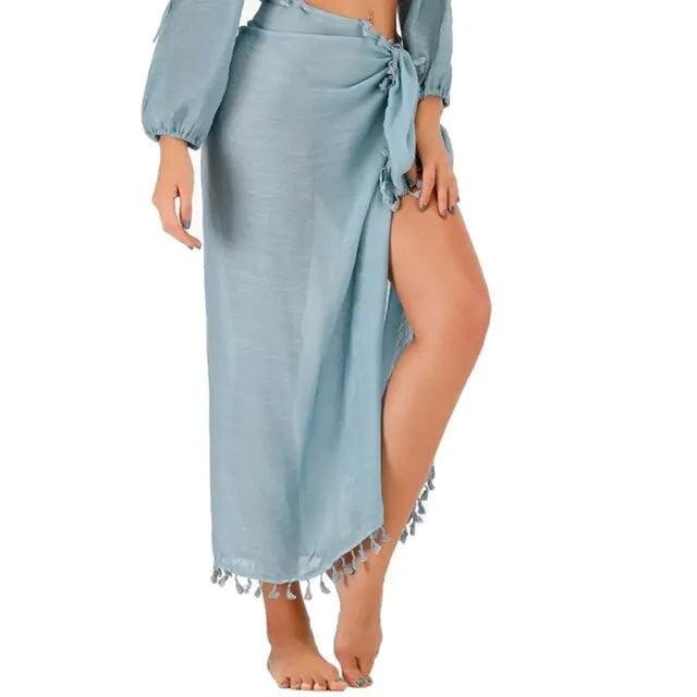 Womens Long Beach Cover Up Sarong - Sí Fashions