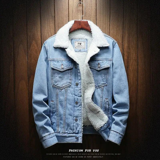 Men Light Blue Jean Jacket - Sí Fashions