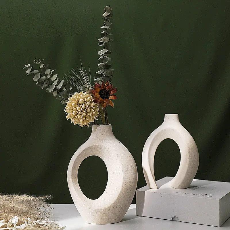 Nordic Ceramic Interlock Vase - Sí Fashions