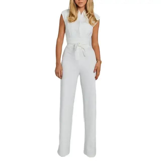 High-Waist Wide Leg Summer Jumpsuit - Sí Fashions