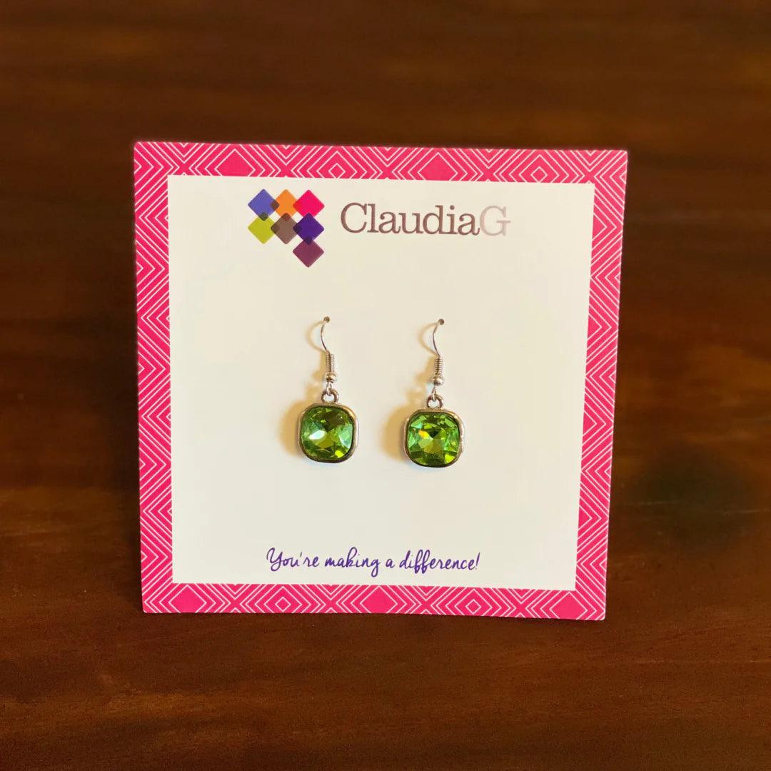 Cube Crystal Earrings - Sí Fashions