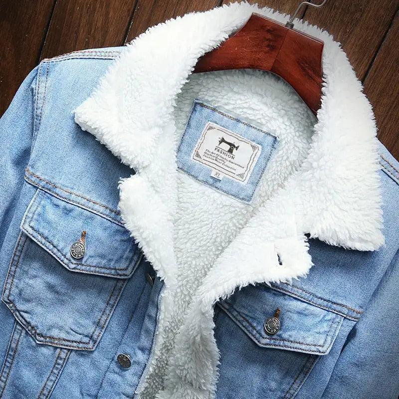 Men Light Blue Jean Jacket - Sí Fashions