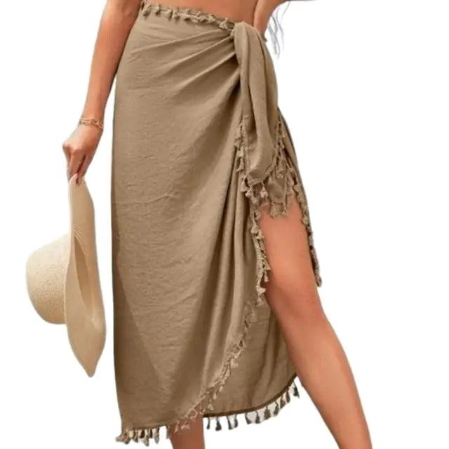 Womens Long Beach Cover Up Sarong - Sí Fashions