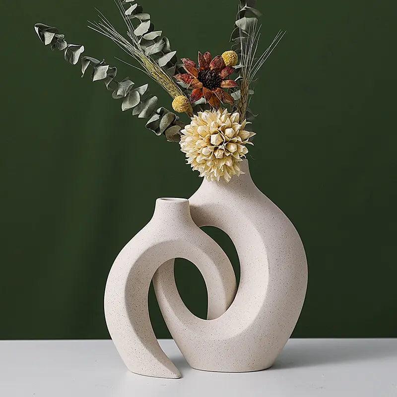 Nordic Ceramic Interlock Vase - Sí Fashions