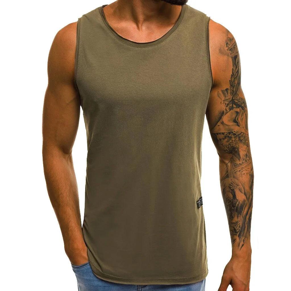 Men's Summer Casual Slim Sleeveless T-Shirt Top Blouse - Sí Fashions