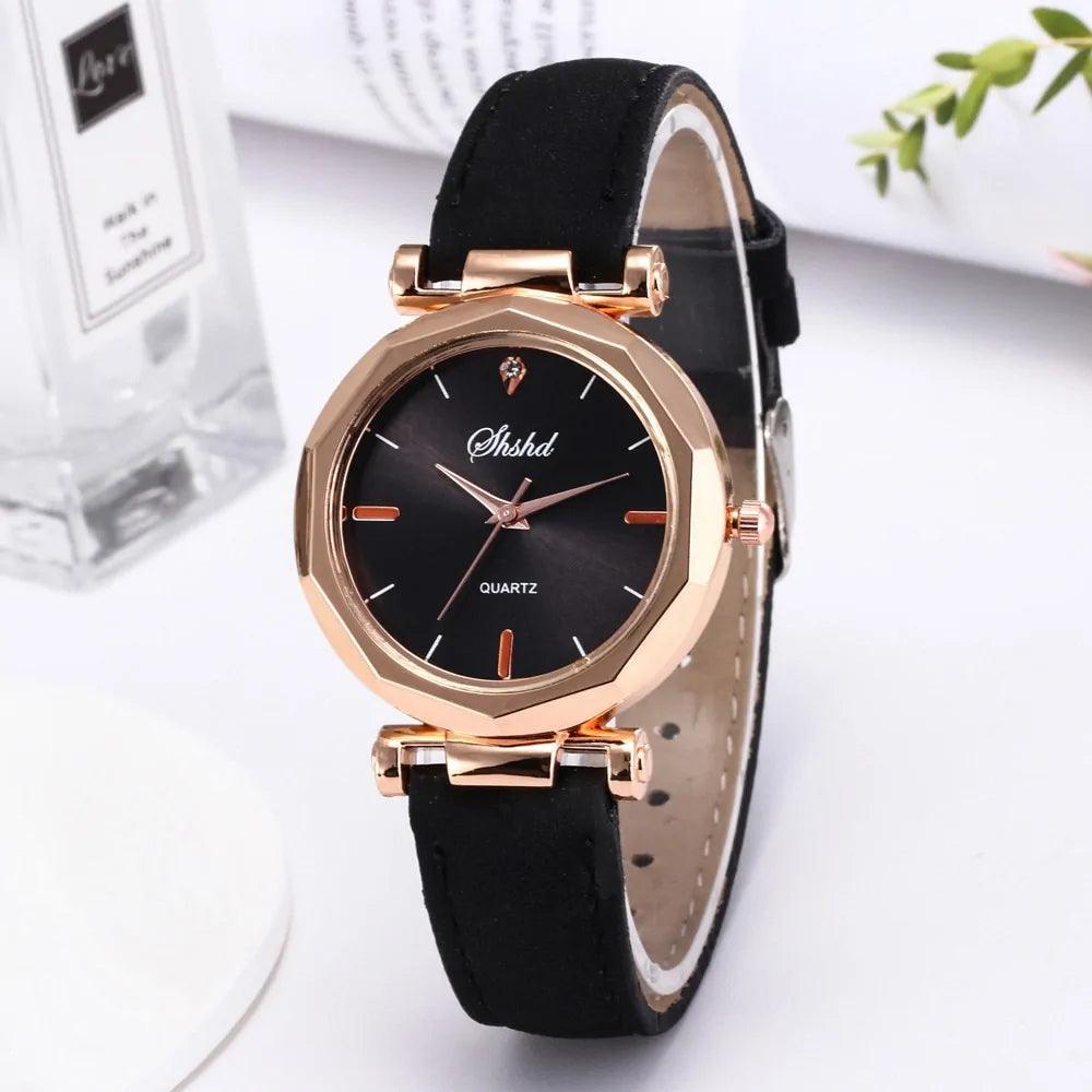 Fashion Women Leather Casual Quartz Watch - Sí Fashions