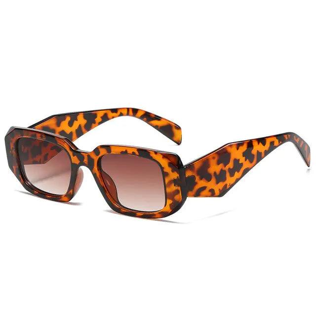 Small UV400 Polygon Rectangle Sunglasses - Sí Fashions