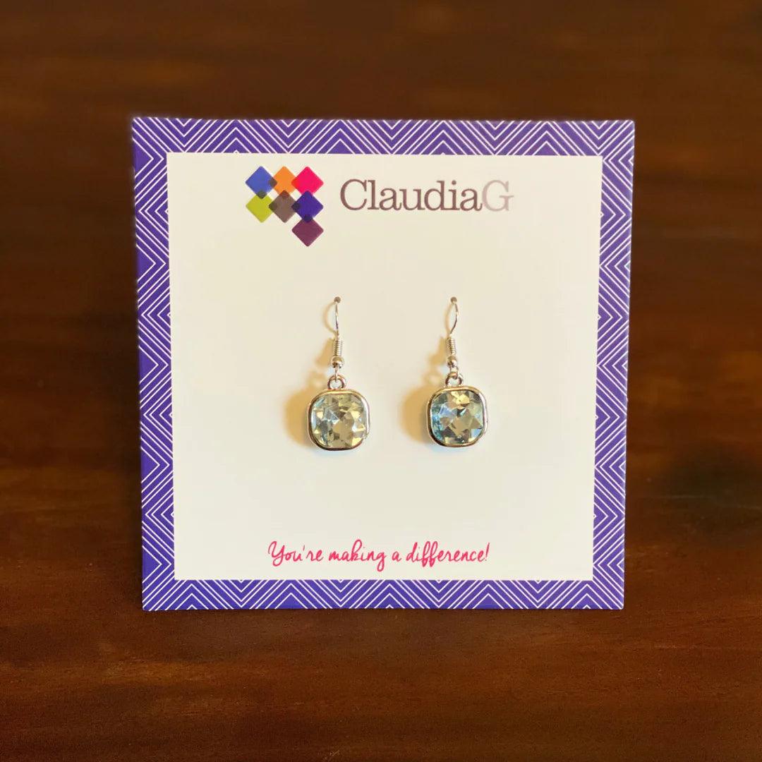 Cube Crystal Earrings - Sí Fashions