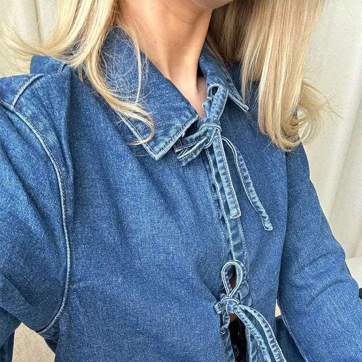 Blue Denim Top - Sí Fashions