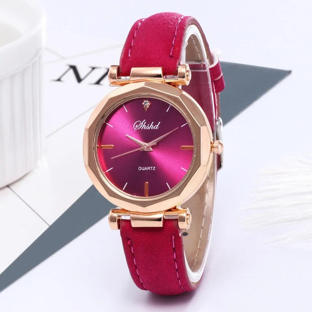 Fashion Women Leather Casual Quartz Watch - Sí Fashions