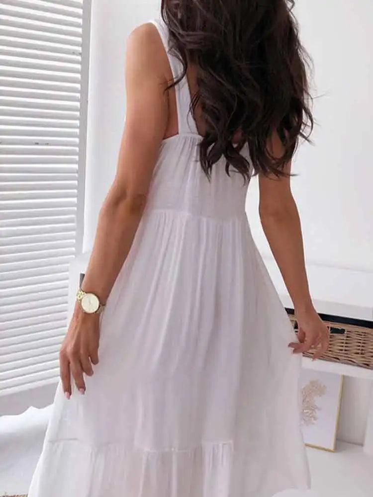 Boho Midi Dress Women Sexy Backless Dress - Sí Fashions