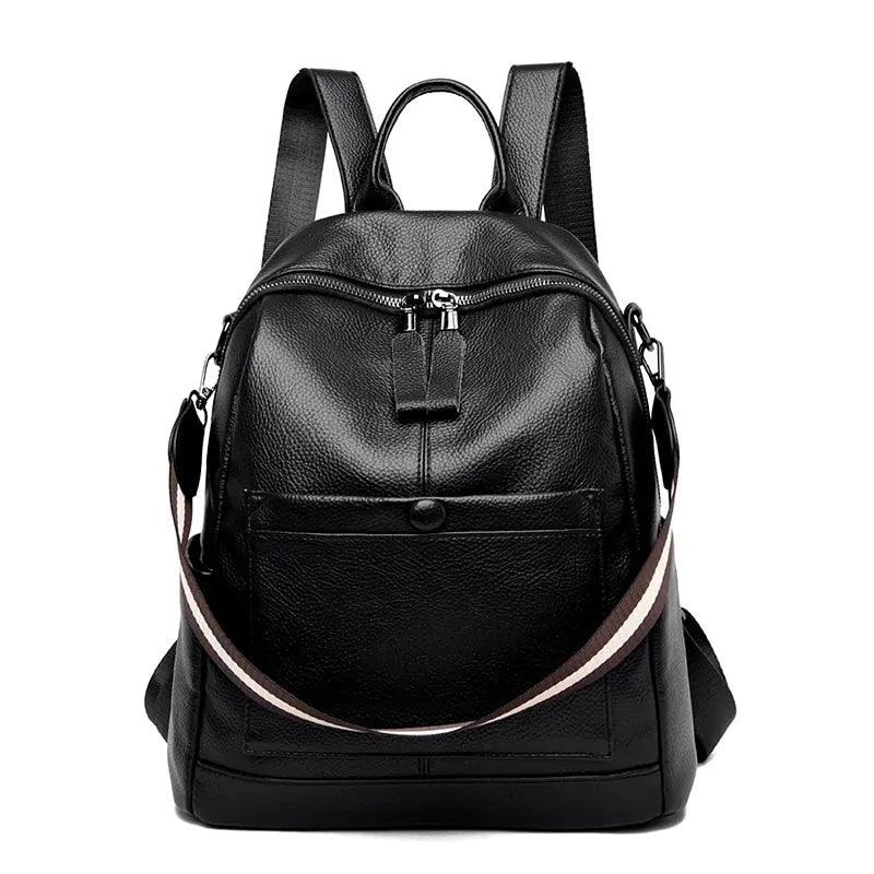 Women's Leather Backpack - Sí Fashions