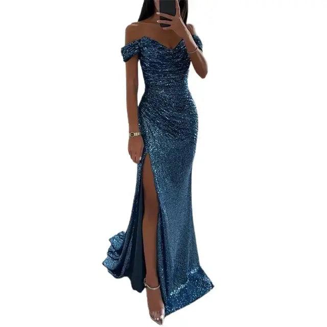 Sequined Elegant Dress - Sí Fashions